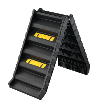 Portable Dog Ramp Folding Non-Slip Pet Ramp Stairs Step Ladder for Car - BLACK
