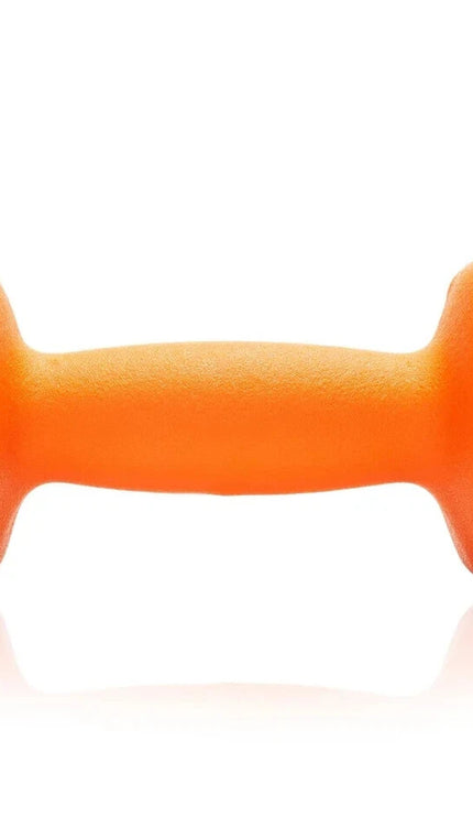 Pair of Neoprene Dumbbells 5KG Orange Hand Weights Aerobic Workout Fitness Gym