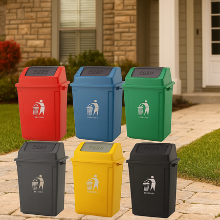 Large Swing Lid Recycling Bin for Kitchen & Home