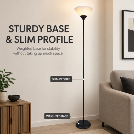Uplighter Floor Lamp Sleek & Modern Standing Tall Lamp for Home Office