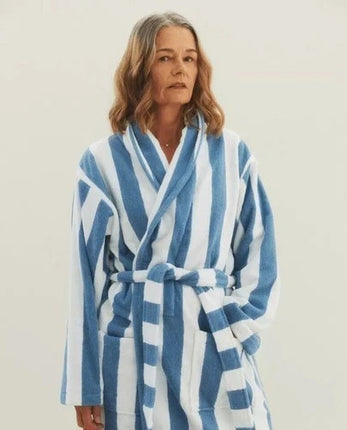 Unisex Cotton Terry Bathrobe Soft Towel Gown Dressing Robe Men Women