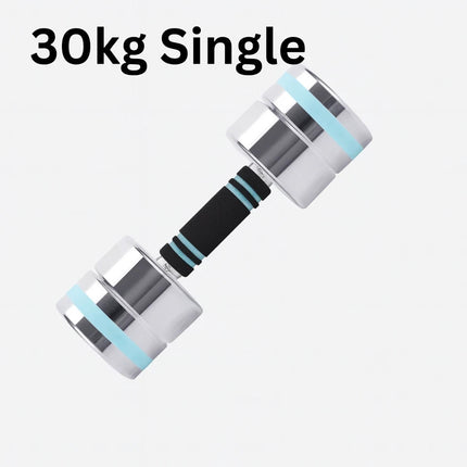 30kg Dumbbell Chrome Steel Ultra Compact  Anti Slip Grip Exercise Fitness Gym