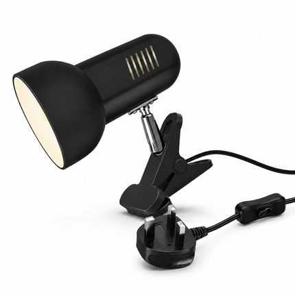 Clip On LED Study Lamp E27 For Bed Headboard Desk Shelf Adjustable Reading Light