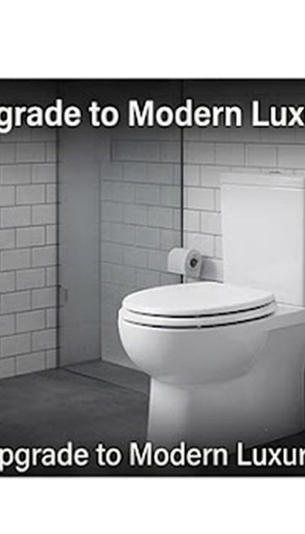 18" Universal Toilet Seat White Easy Fit Bathroom WC Seat With Fittings