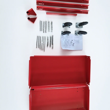 Heavy Duty Garage Tool Trolley 2 Tier Wheel Cart Storage Shelf for Workshop DIY