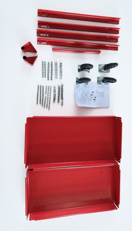 Heavy Duty Garage Tool Trolley 2 Tier Wheel Cart Storage Shelf for Workshop DIY