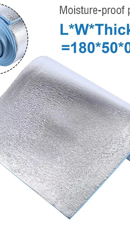 Yoga Camping Mat 6mm EVA Foam Roll Up Waterproof Insulated Foil Exercise 180x50