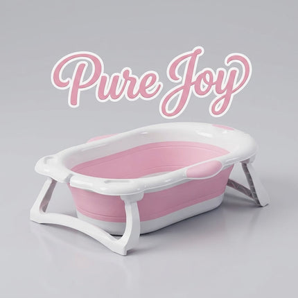 Baby Bathtub Foldable Portable Infant Toddler Bathtub with Temperature Sensor