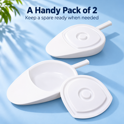 Portable Bed Pan with Lid Women and Men Spill-Resistant Reusable For Elderly