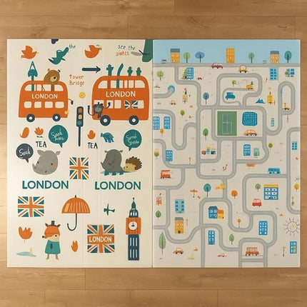 Foldable Baby Play Mat Waterproof Foam Mat Reversible Waterproof Extra Large Mat