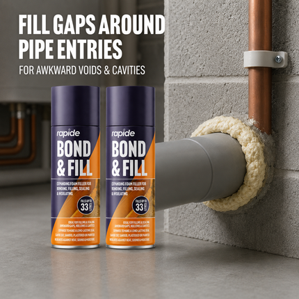 2X Expanding Foam Filler Spray 500ml PU Bond Fill Sealing CrackS Insulating Gap