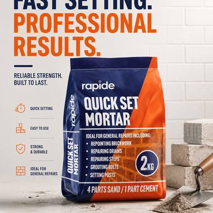 Quick Set Mortar Cement 2KG Repair Mix Drains Steps Grout