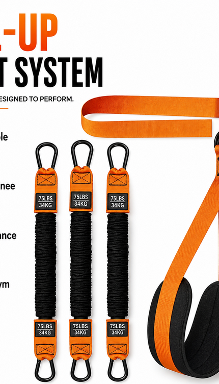 Adjustable Pull-Up Assistance Bands with Fabric Support