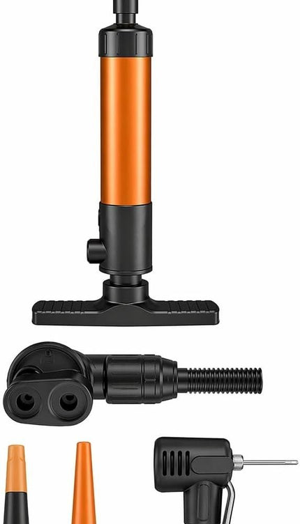 Bike Pump Bicycle Floor Universal Air Pump With Gauge Presta & Schrader 140Psi