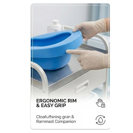Heavy Duty PP Bedpan Adults Elderly Disabled Firm Thick Stable Bed Urinal 36.5cm
