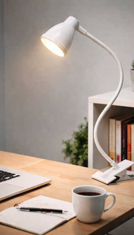 LED Desk Lamp Clip On Reading Light 3W Eye-Care Flexible 10 Brightness Levels