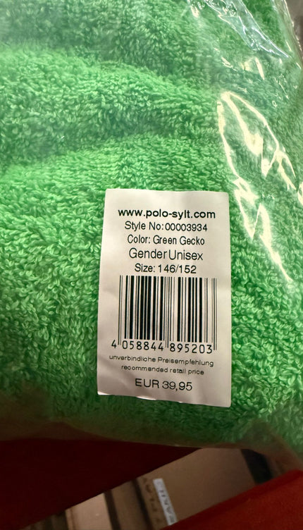 X-Small Gecko Green Unisex Cotton Terry Bathrobe Gown Soft Spa Robe Men Women
