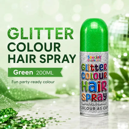 Temporary Hair Colour Spray 200ml Washable Glitter & Classic Dress Party Colours