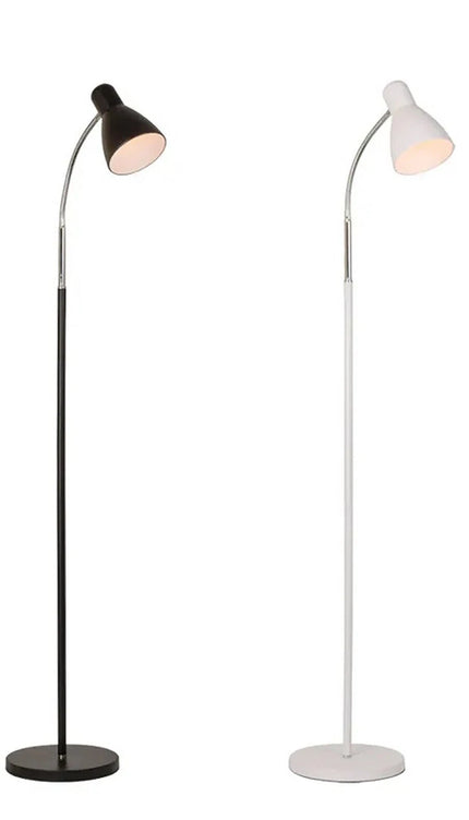 Metal Floor Lamp with Adjustable Neck & Heavy Base, Perfect for Reading & Office