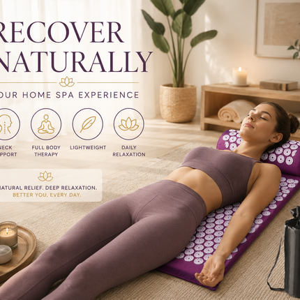 Accupressure Body Mat Massage Relieve Back & Neck Pain Relax Muscles Stress +Bag