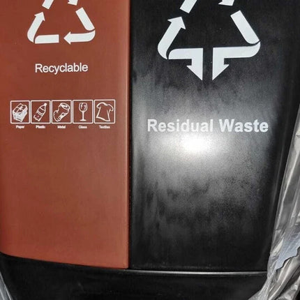 16L 20L 40L Recycling Pedal Bin Double Compartment Kitchen Waste Dustbin