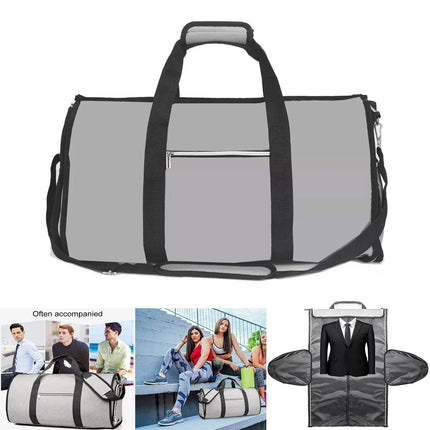 45L Duffel Bag Travel Holdall Large Foldable Suit Garment Carrier Bag + Strap