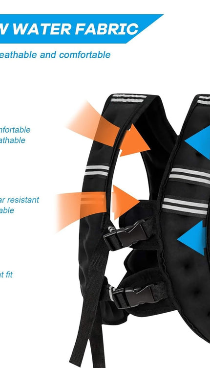 Weighted Vest 5kg 10kg Adjustable Running & home Gym Workouts No Bounce Training