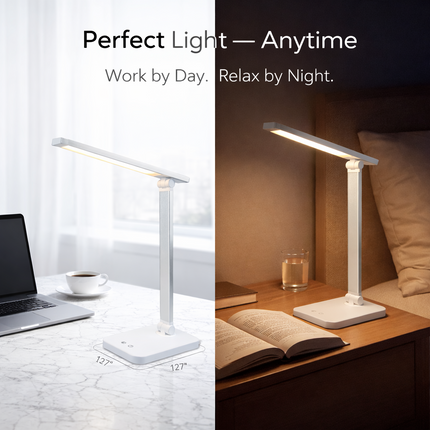 LED Desk Lamp with USB Dimmable Home Office Touch Reading Table Study Light