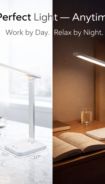Foldable LED Desk Lamp with 5 Colour Modes & Dimming