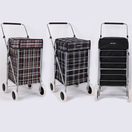 4 Wheel Shopping Cart Trolley Folding With Insulated Cooler Bag 60L Bag CaseUsed