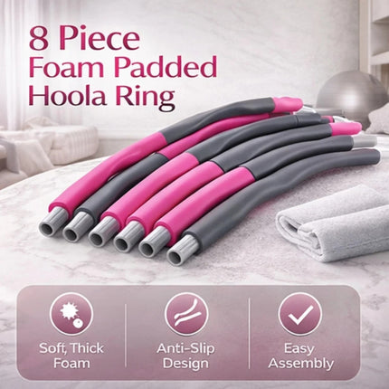 Weighted Exercise Hula Hoop 1 KG Foam Padded Adults Sport Fitness Personal Gym