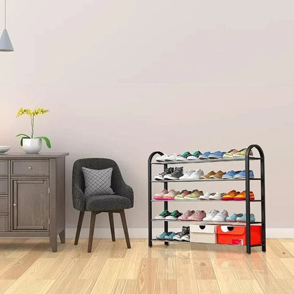 5 Tier Shoe Stand Rack Lightweight 20 Pairs Storage Compact Organizer Shelf