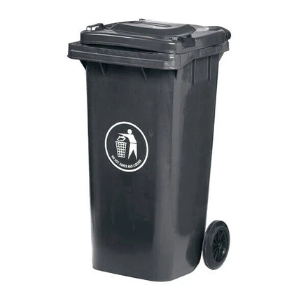 Outdoor Wheelie Bin Trash Can 100L/120L EN840 Large Rubbish Waste Dustbin