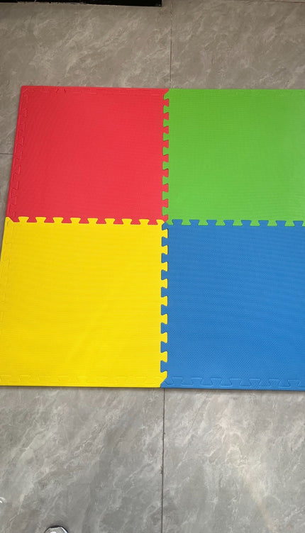 Color Eva Foam Mats Soft Floor Tiles Interlocking Kids Play Gym Exercise 60x60cm