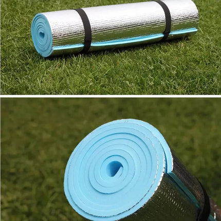 Yoga Camping Mat 6mm EVA Foam Roll Up Waterproof Insulated Foil Exercise 180x50
