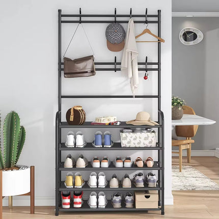 5-Tier Coat & Shoe Storage Rack