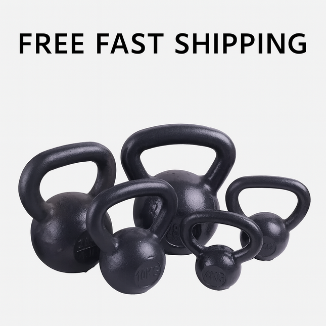 Cast Iron Kettlebell 4KG–20KG Strength Training Home Gym Fitness Weight Lifting