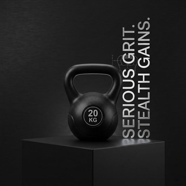 Vinyl Kettlebell Weight Set 4KG–20KG Cast Iron Gym Fitness Training Workout