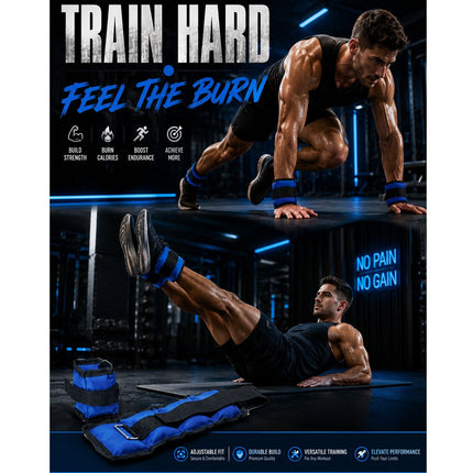 0.5kg Blue Ankle & Wrist Weights Set – 2 PCS