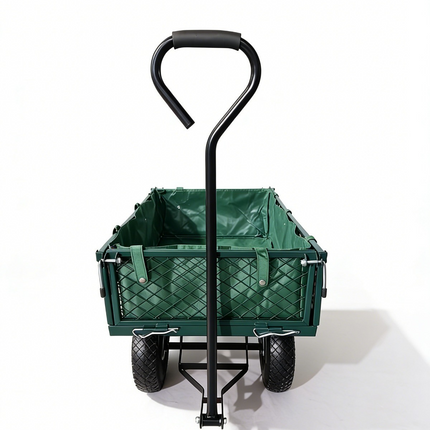 Folding Wagon Collapsible Trolley Cart with Wheels 200kg Load for Camping Garden