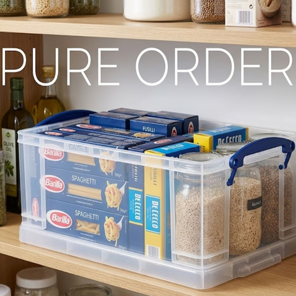 12L Clear Stackable Storage Box – Plastic Home & Office Organizer