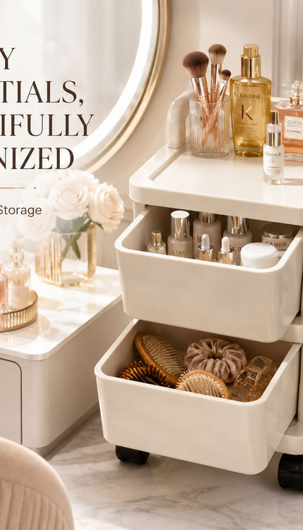 Plastic Storage Trolley Mobile Drawer Trolley 2/3/4/5 Tier with Wheels