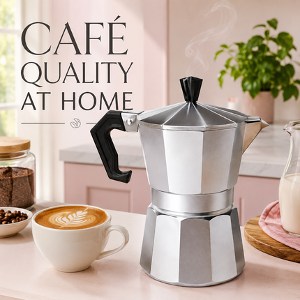Moka Pot Stovetop Aluminium Kitchen Italian Espresso Ground Coffee Latte Maker