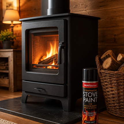 Stove Paint Spray 400ML Heat Resistant Matt Black