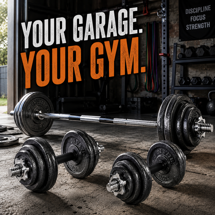 Cast Iron Dumbbell & Barbell Set – 50kg
