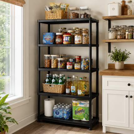 Storage Shelves 4/5 Tier Plastic Home Garage Rack