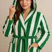 Small / Green and white Style 2/Hooded