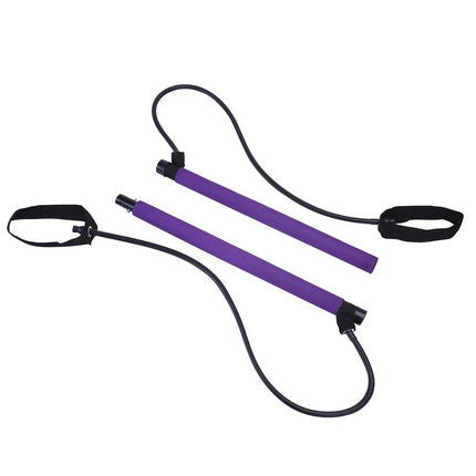 Portable Pilates Bar with Resistance Bands Multifunctional Exercise Toning Stick