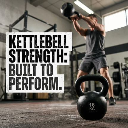Cast Iron Kettlebell 4KG–20KG Strength Training Home Gym Fitness Weight Lifting