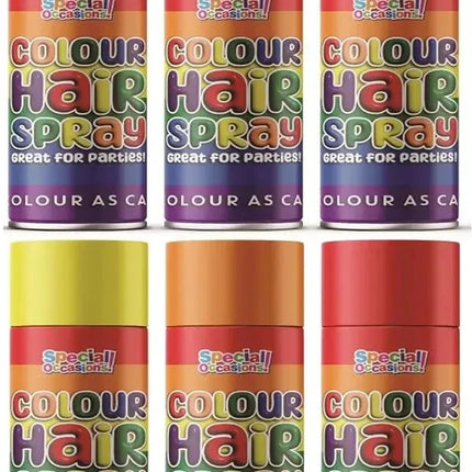 Hair Spray Temporary Rainbow Colour Party Halloween Cosplay Easy Wash - 200ML